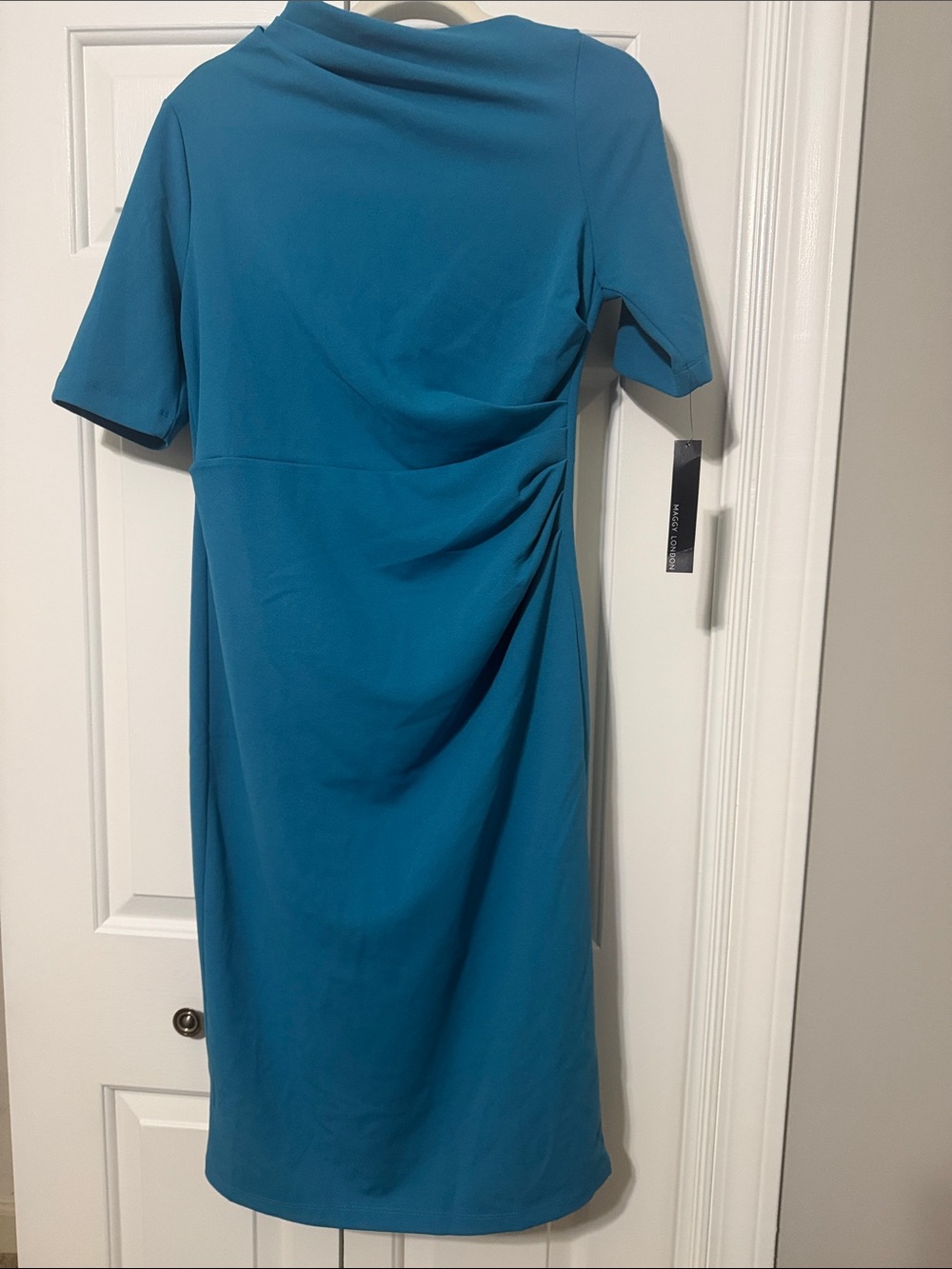 Maggy London Teal Midi Sheath Dress - Picture 4 of 5